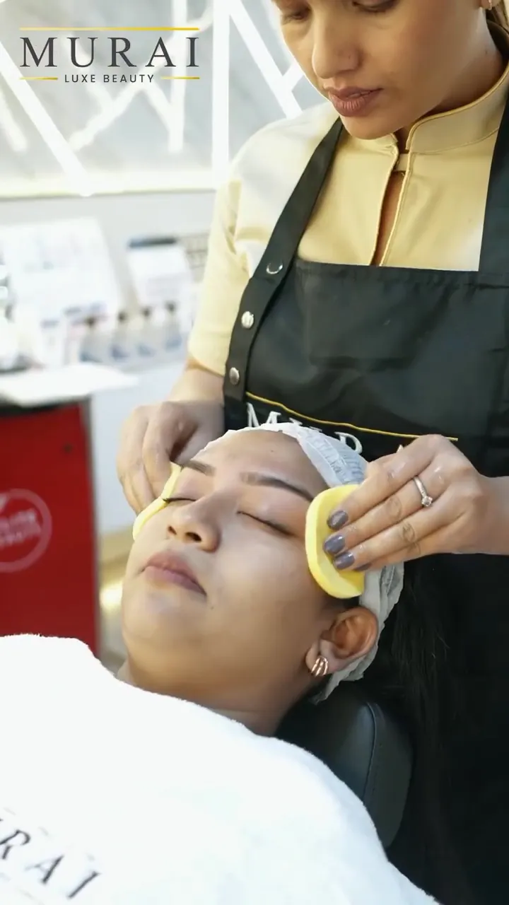 A facial treatment at Murai Luxe Salon, International City