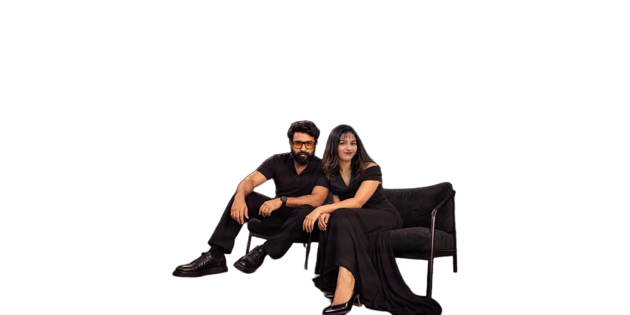 Althaf P Rasheed and Aleena Gilbert, the founders of Mantra Ads, in the studio